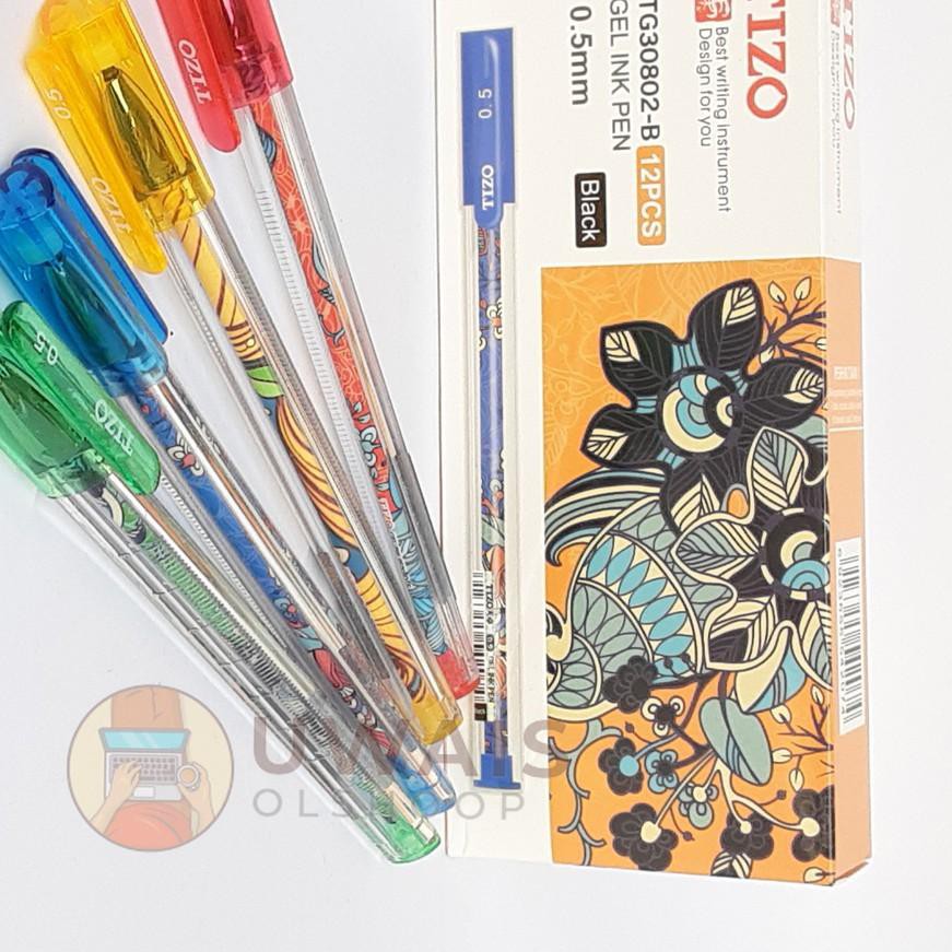 

BIG SALE!! (zby-491) Pulpen Gel Tizo - Pen Gel Tizo - Gel Pen Tizo Berbagai Macam (12 Pcs)