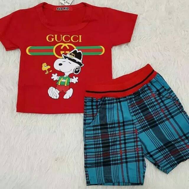 Baju Setelan Anak Bayi Lakilaki Setelan Kaos Snoopy
