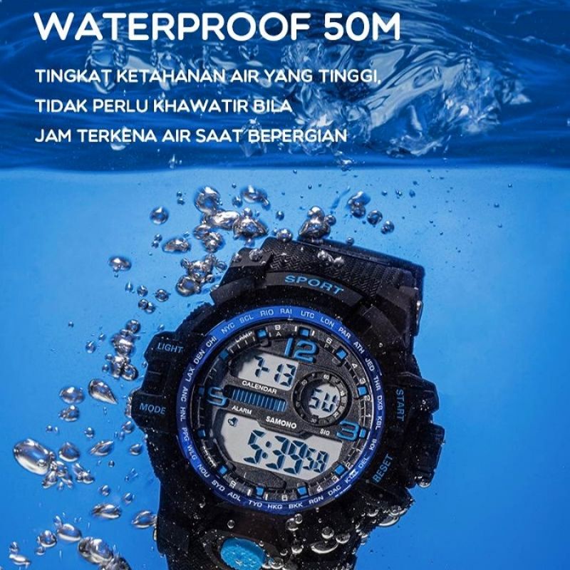 (SAMONO) SPORT WATCH WATER RESISTANT JAM TANGAN FASHIONABLE WATERPROOF S-W01