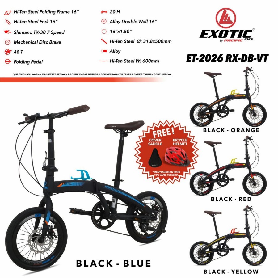 Sepeda Lipat 16 Pasific Exotic 2026 Rx Db Vt