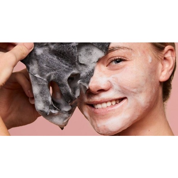 ✿ELYSABETHME✿ Y.O.U purifying buble sheet mask masker wajah karbon charcoal hitam untuk angkat komedo dan sel kulit mati daki