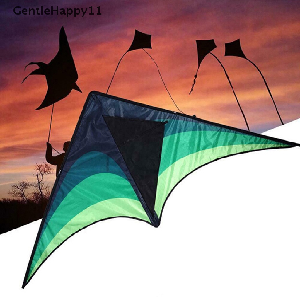 Gentlehappy Layangan delta Besar Untuk Anak Dan Dewasa single line easy to fly kite handle include