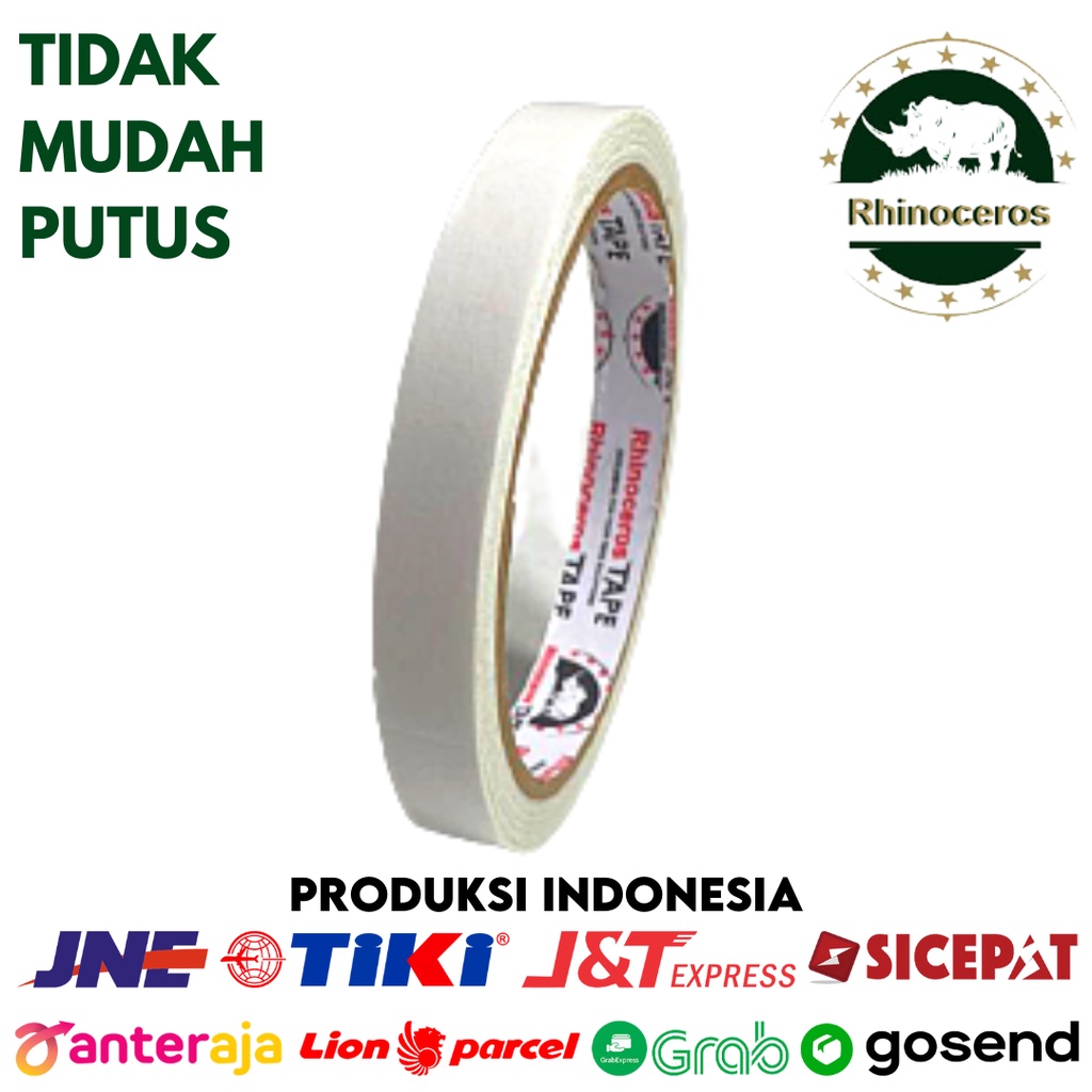 Double Tape Putih RHINOCEROS Tape 12mm x 10m