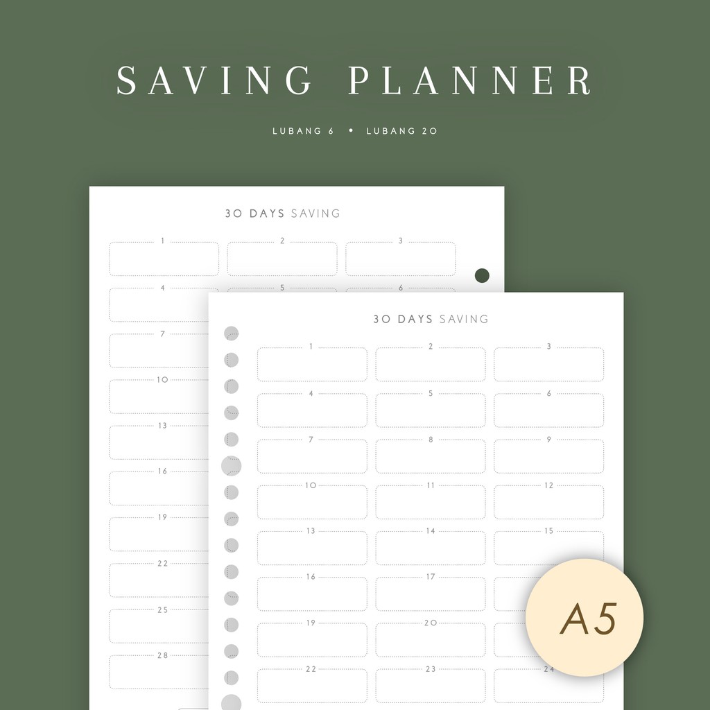 

A5 - Loose Leaf Saving Planner by Notokata - 8016
