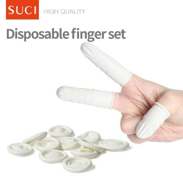 Finger coats disposable finger set / karet jari tangan