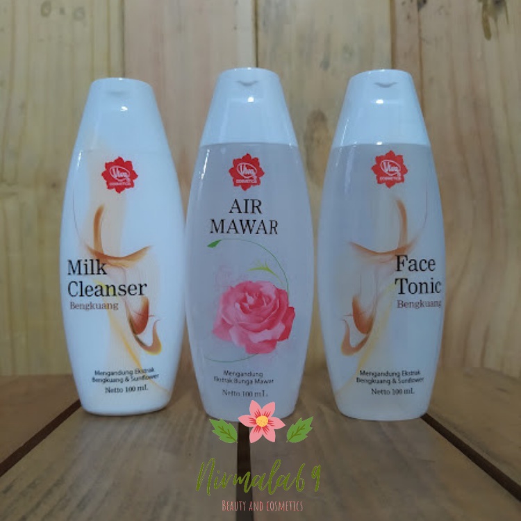 PAKET 3in1 Viva Milk Cleanser+ Face Tonic+ Air Mawar ( Perawatan untuk Kulit Kusam isi 3pcs ) 100mlP
