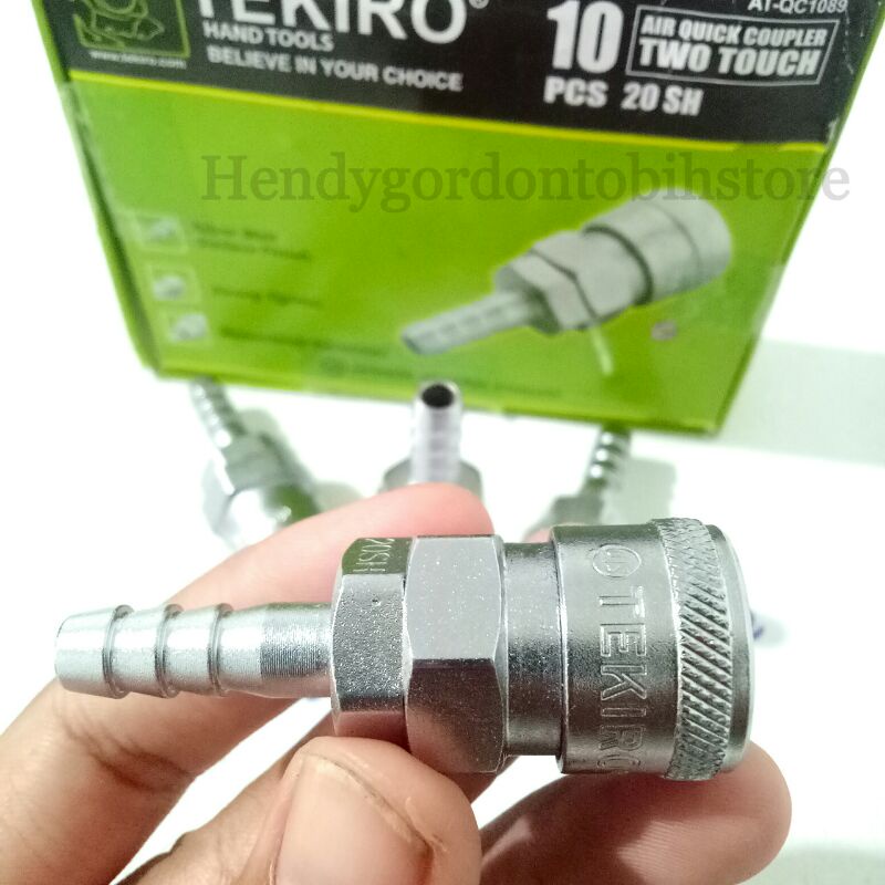 TEKIRO QUICK COUPLER ANGIN SH 20 TWO TOUCH / NEPEL SAMBUNGAN SELANG ANGIN KOMPRESOR SH20
