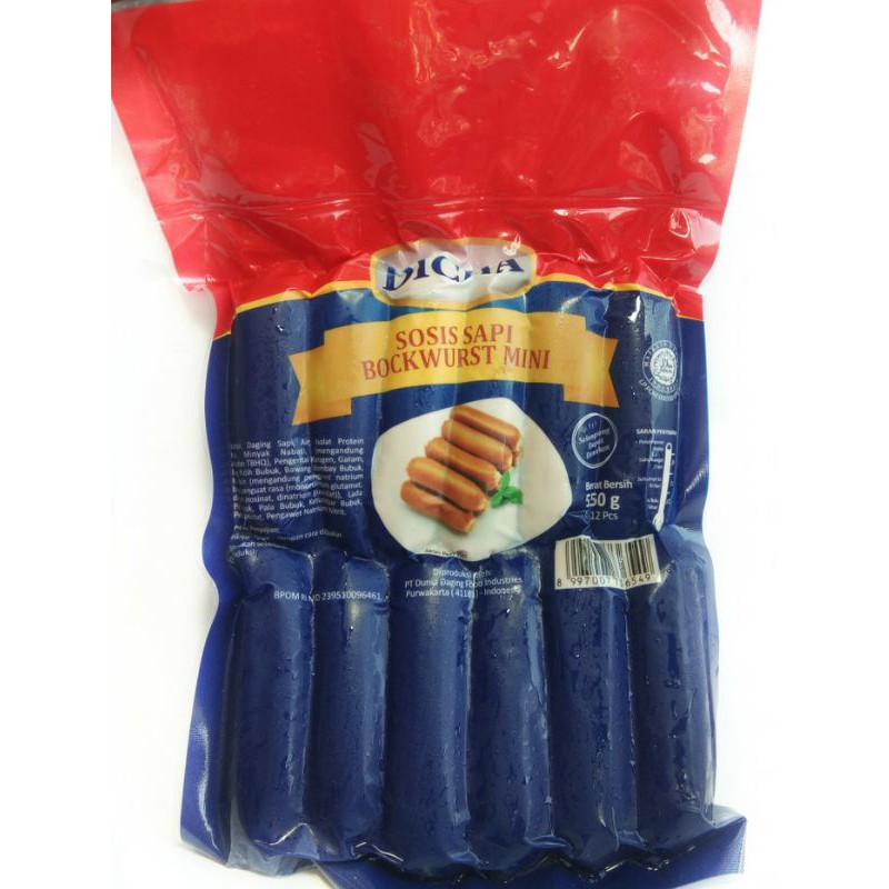 

DICHA SOSBAK SOSIS BOCK WURST MINI isi 12pcs