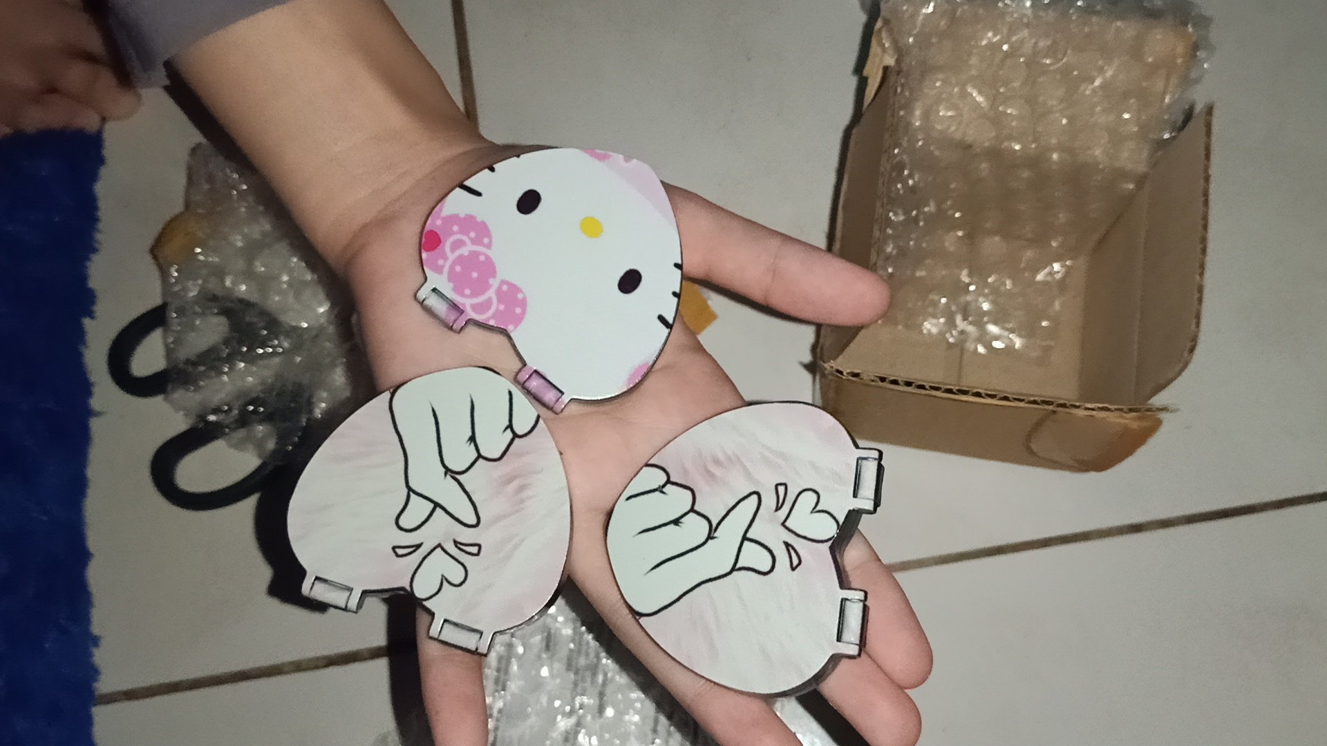 Cermin Lipat Dengan Ring Hp Cermin Standing Mirror Hp