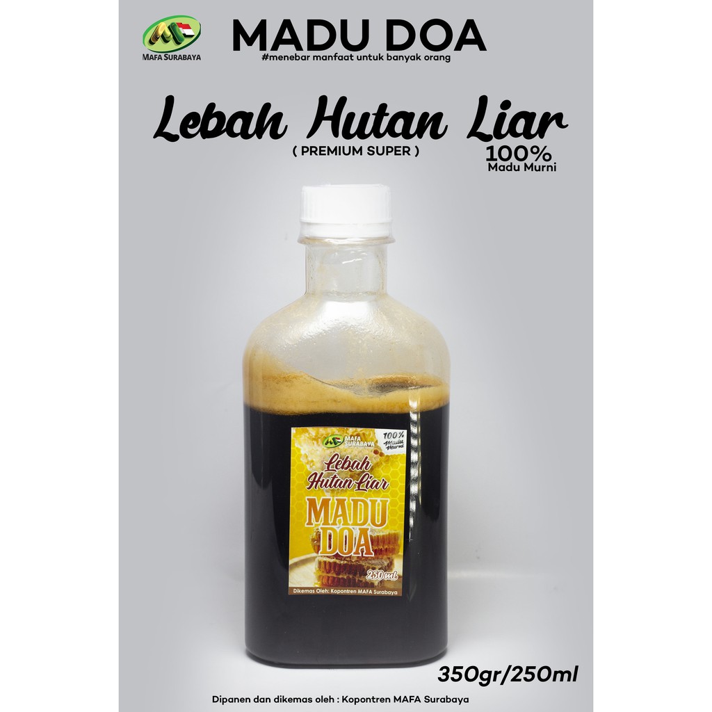 

MADU DOA LEBAH HUTAN LIAR ASLI 250ml 100% PREMIUM SUPER MADU MURNI