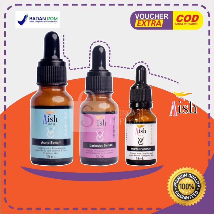 AISH ORIGINAL SERUM KOREA VIRAL | SERUM AISH DARKSPOT /SERUM AISH ACNE /SERUM AISH BRIGHTENING 100% 