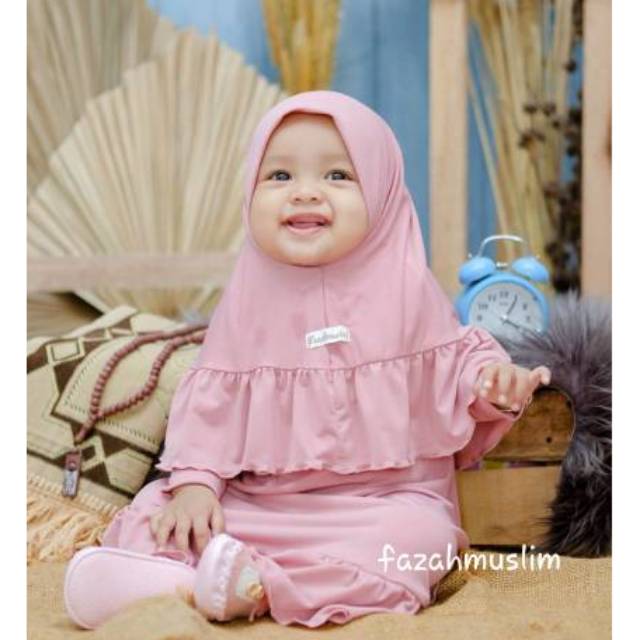 Baju muslim gamis bayi dan anak perempuan