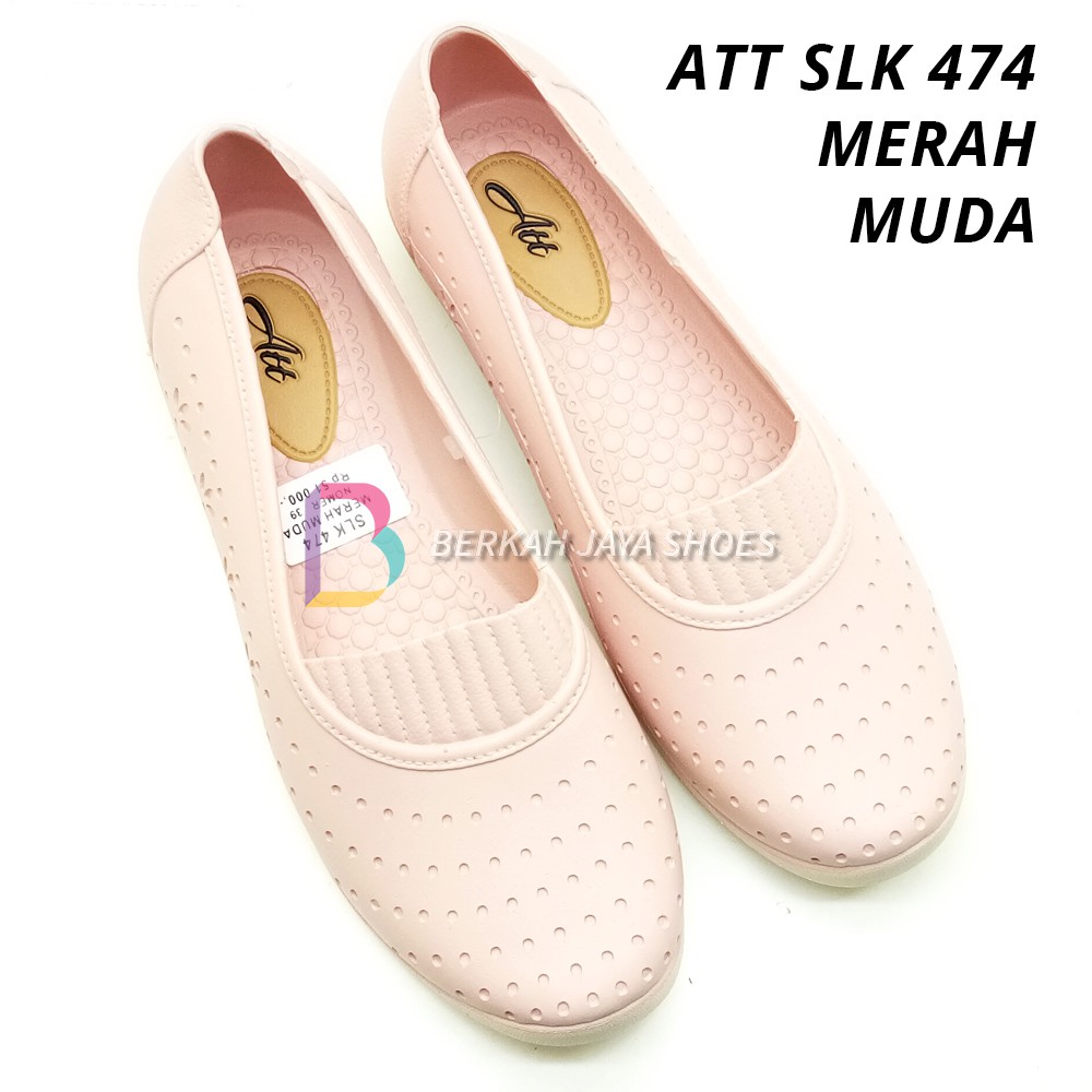 Sepatu Karet Wanita - Sepatu Flat Shoes Karet Wanita ATT SLK 474 Varian Warna - Anti Air &amp; Anti Slip