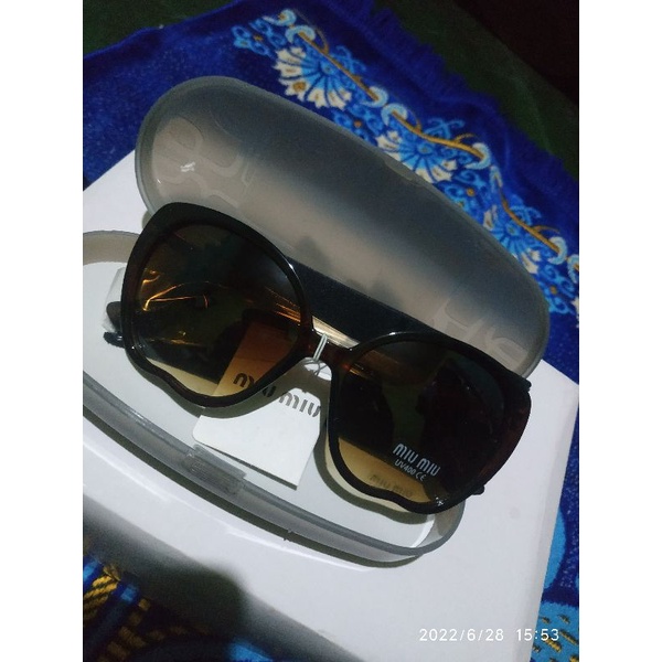 kacamata wanita gaya anti uv lensa warna coklat besar