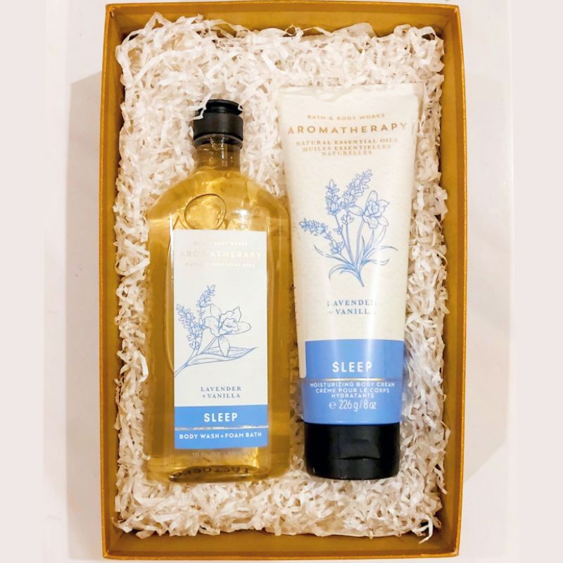 BBW AROMATHERAPHY SLEEP LAVENDER + VANILLA GIFT SET PAKET BATH &amp; BODY WORKS