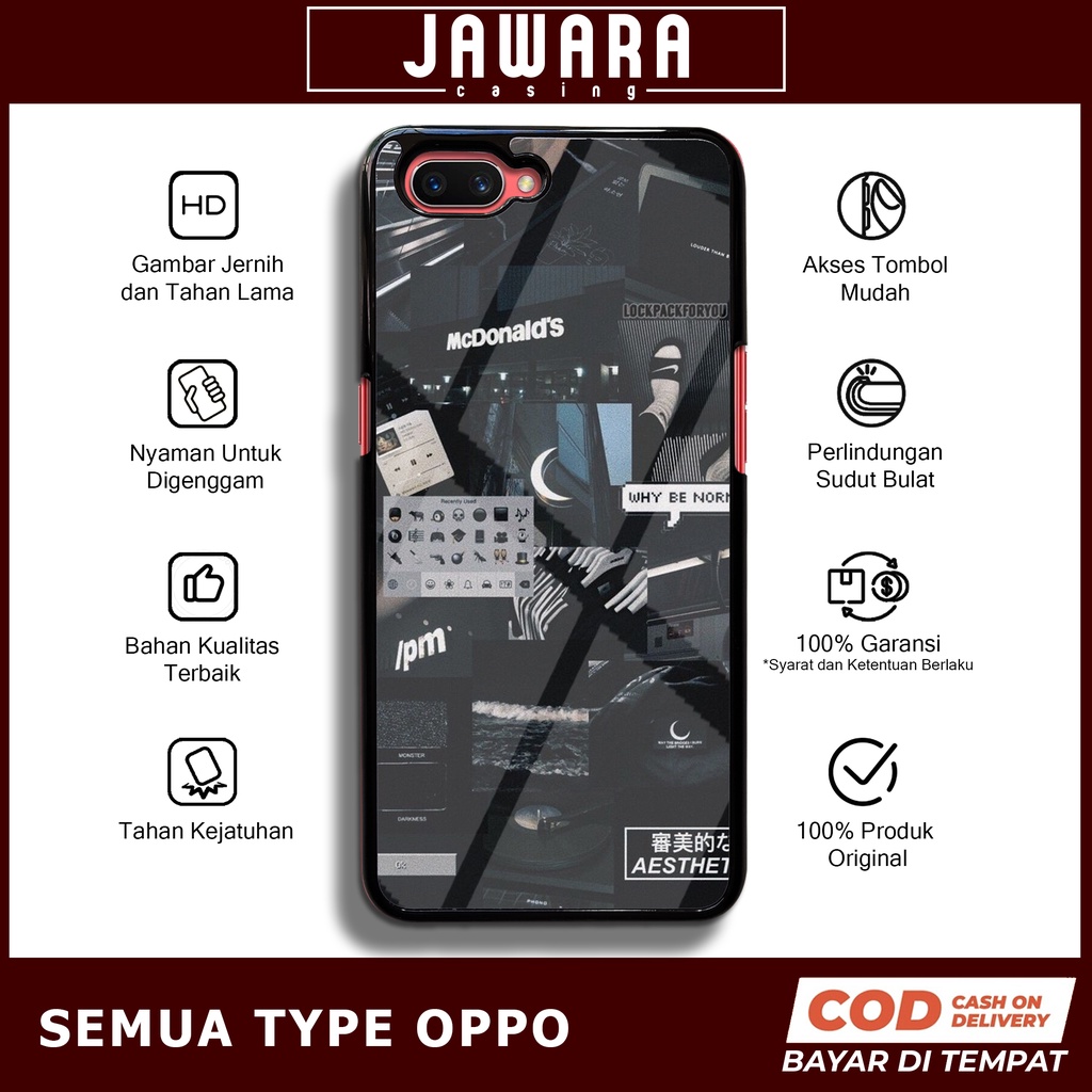 Case Oppo A3S Case Hp Oppo A3S Premium Glossy Jawara Casing [AEST] Casing Hp Aesthetic Kesing Hp Kar