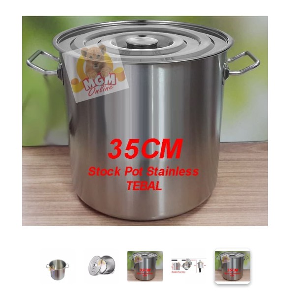 JUMBO 40L Stockpot 35CM stock pot stainless SUPER seTEBAL Zebra stock