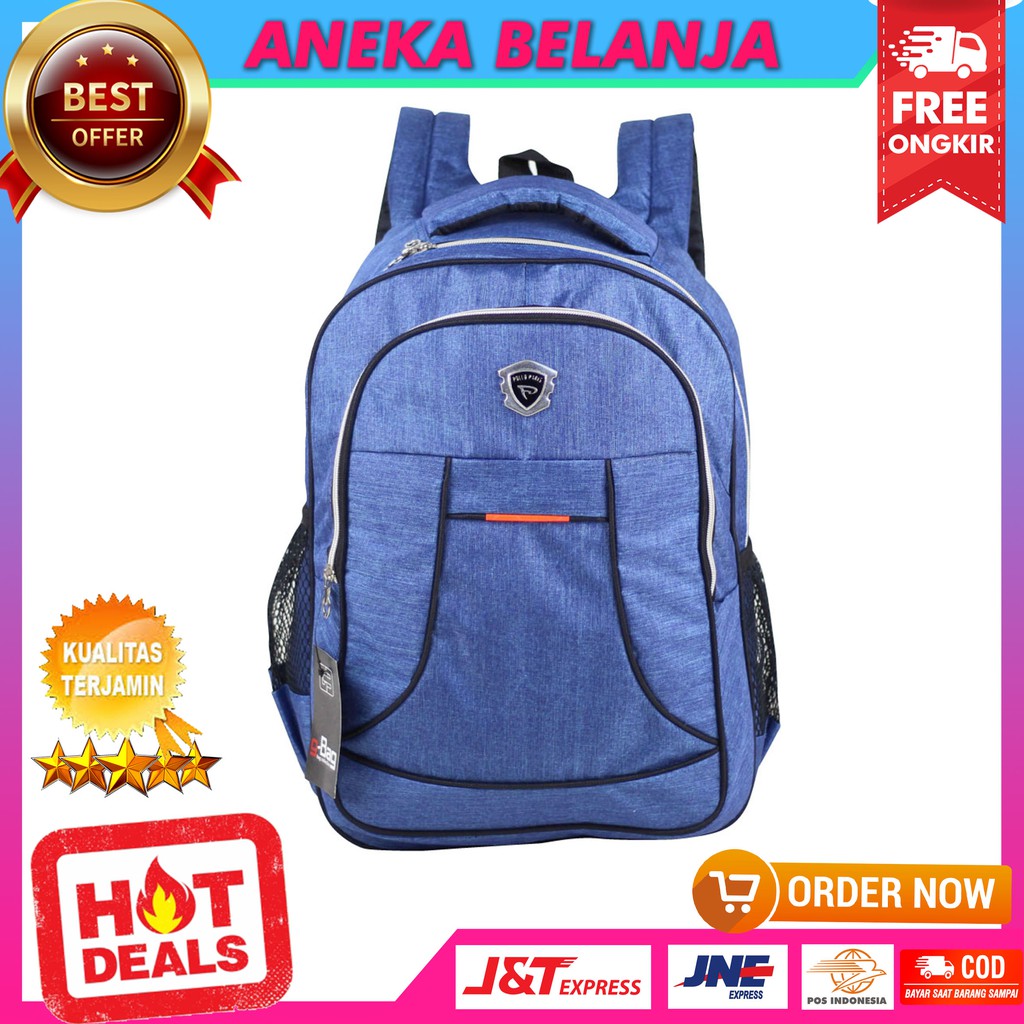 New Arrival Tas Ransel Scotlet Biru Fashionable Berkualitas Ekonomis Khusus Cowok Multifungsi Casual