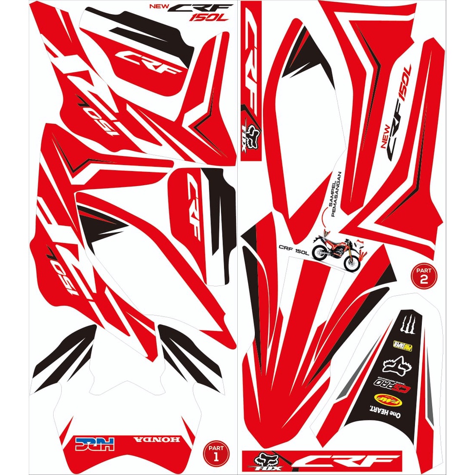 striping crf / decal crf / variasi crf D1