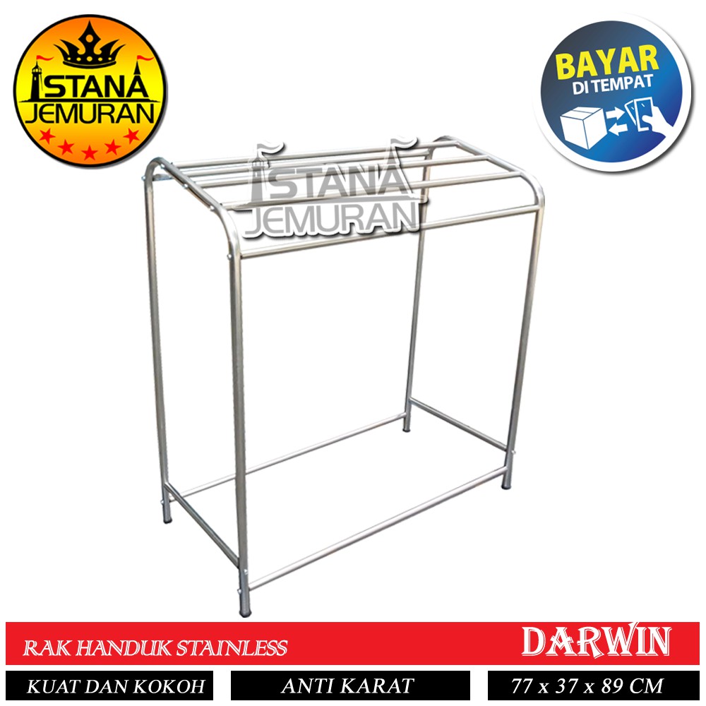  Rak  Tempat Jemuran Handuk Stainless Steel 5 Palang 