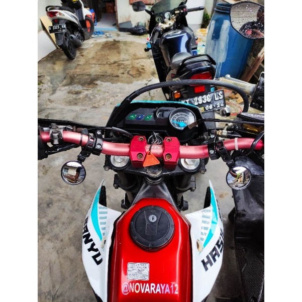 Kaca Spion Supermoto KLX CRF X-RIDE sepeda motor beatstreet WR jalu cembung bulat lebar spion fatbar spion tambahan Original-8