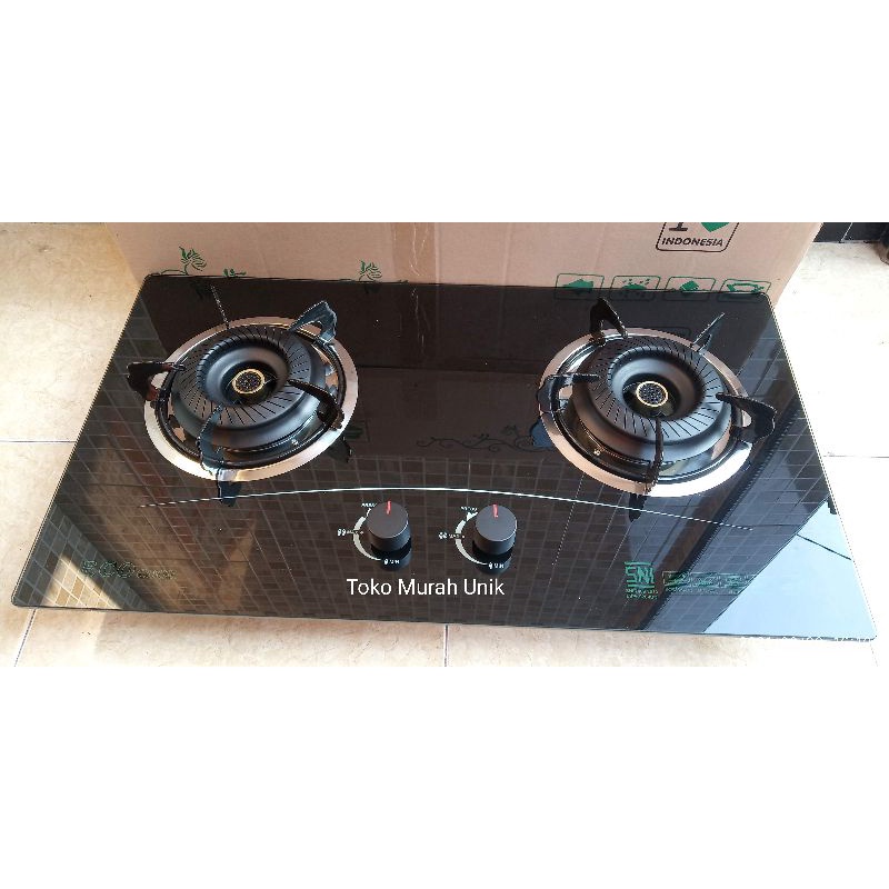 Kompor Kaca 2 Tungku Eco cook SNI