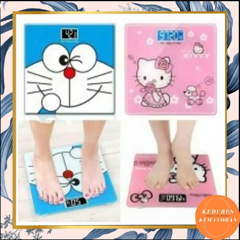 Timbangan Badan Digital Karater Doraemon Hellokitty  [KK]