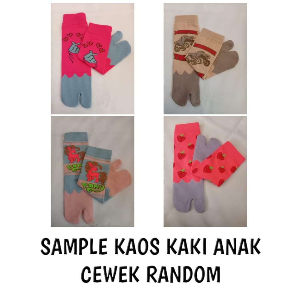 [HUSNA HIJAB] Kaos Kaki Jempol Anak Karakter Random / Kaos Kaki Anak Motif Lucu