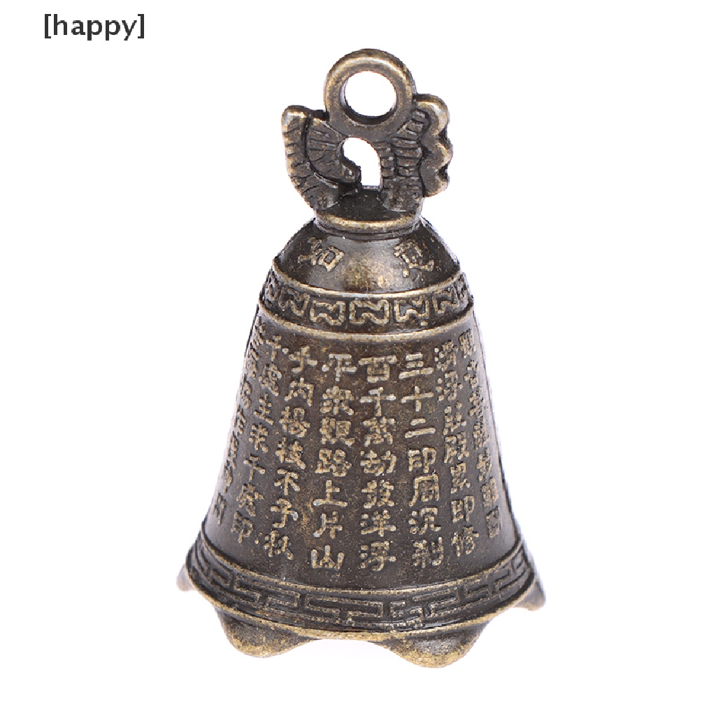 HA Antique Bell Chinese Mini Sculpture Pray Guanyin Buddha Bell Shui Feng Bell ID