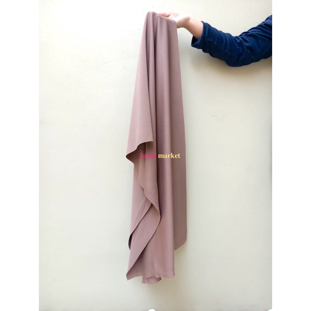 1/2 Meter Kain SCUBA Premium Polos Stretch 280 gsm Mocca Brown Coklat Grade A Polos Meter Roll Grosi