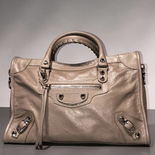 Pelunasan, balenciaga small classic city cuir fettucia cerata