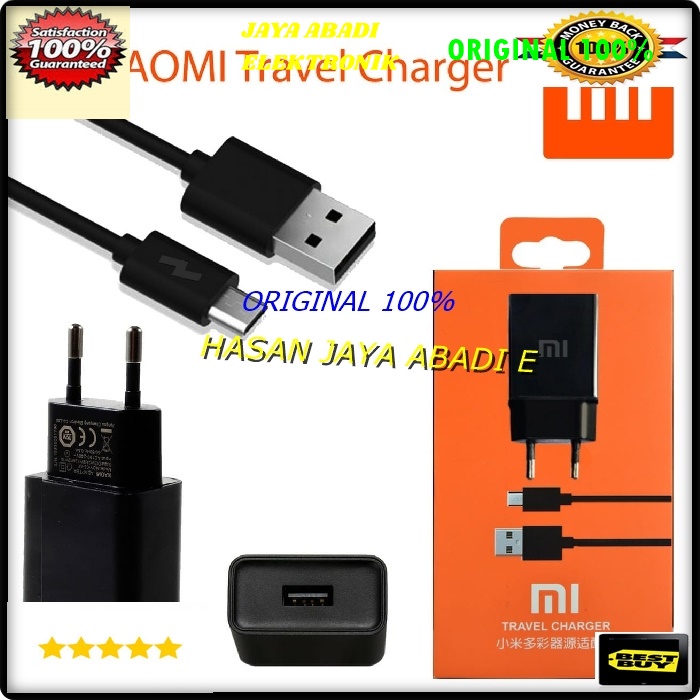 J13 XIAOMI ADAPTOR CHARGER SATU SET 2.5A USB TYPE C FAST CHARGING FLASH CASAN AUTO ID CHARGER fast charging travel charger flash charge quick qualcomm adapter adaptive watt w kabel data androit handphone quallcomm universal multi original volt gadget