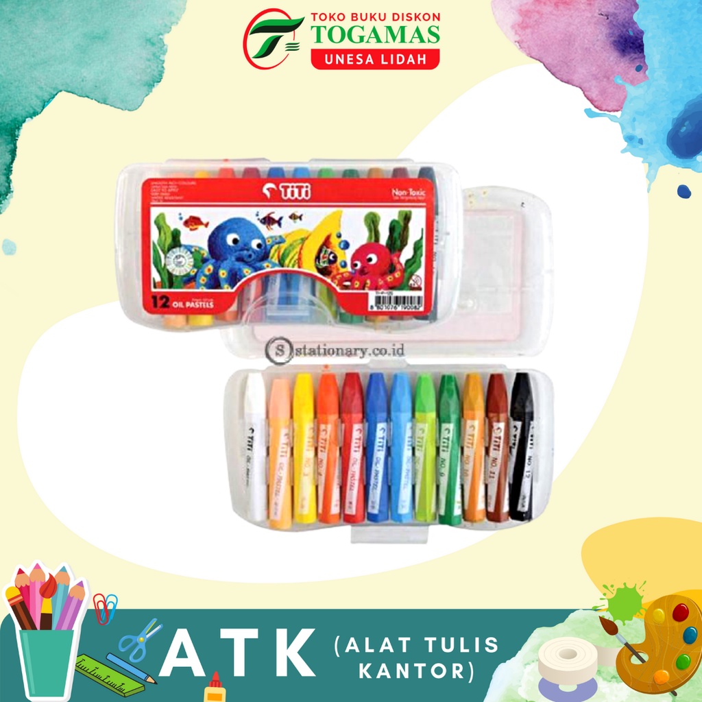 

OIL PASTELL 12 COLOUR TI-P-12S CRAYON TITI