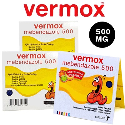 VERMOX TABLET OBAT CACING 1 STRIP