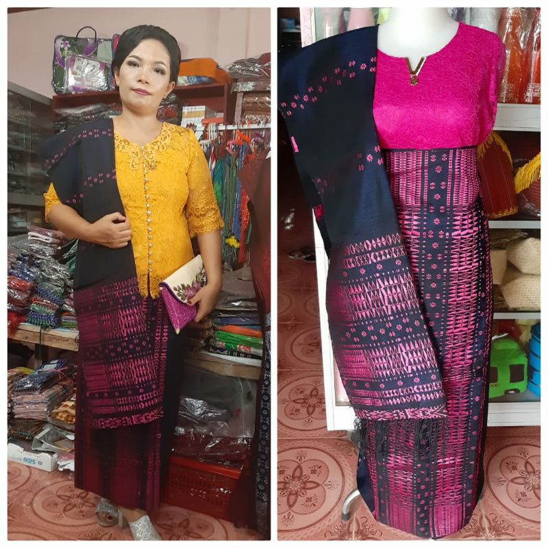 SONGKET PUCCA BINTIK TENUN TANGAN TARUTUNG PINK