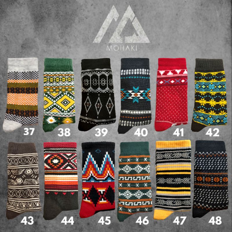 KAOS KAKI MOTIF TRIBAL | KAOS KAKI OLDSCHOOL | KAOS KAKI SKATE | KAOS KAKI PRIA - MOHAKI SOCKS-3