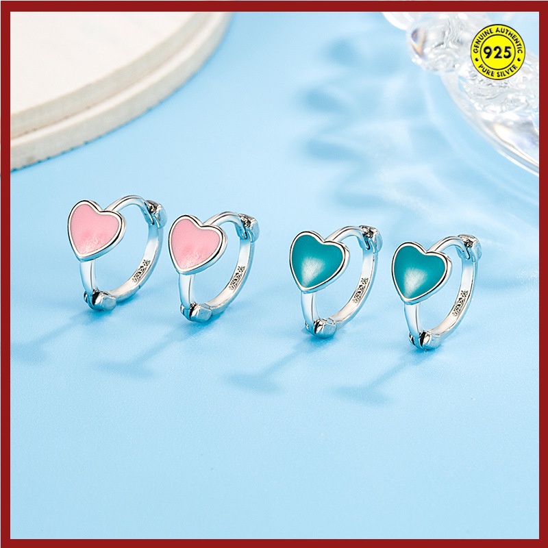 Anting Gantung Sterling Silver 925 Model Hati Untuk Wanita