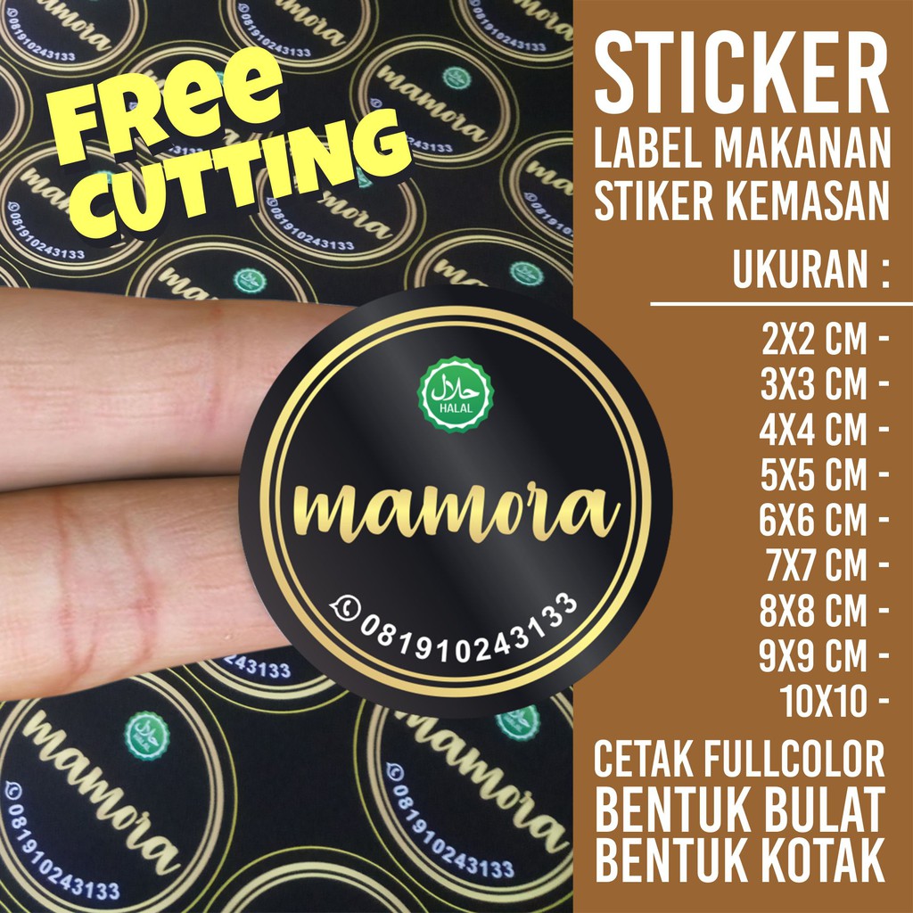 

CETAK PRINT STICKER LABEL STIKER PRODUK MAKANAN TOPLES CUSTOM