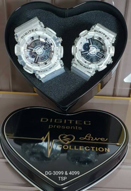 Jam Digitec couple 3099/4099 valentine edition original
