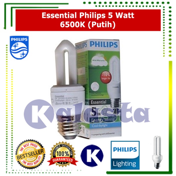 (Gratis Bubble) Promo Lampu Philips Essential 5w (5watt, 5 watt)