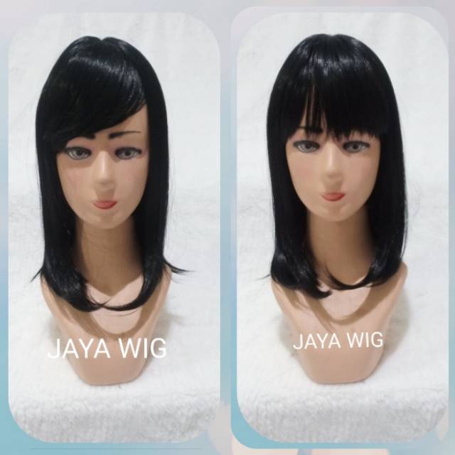 Wig Bob Rambut Palsu Wanita / Wig Bob Pendek /Wig Rambut Pendek Warna Hitam / Wig Model Bob