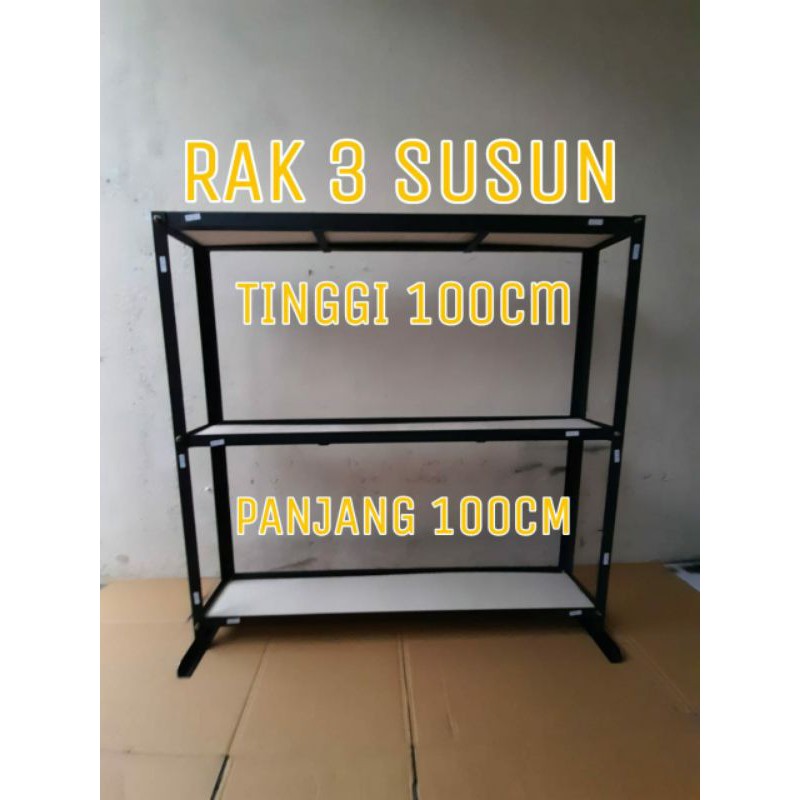 rak cupang 3 susun bongkar pasang besi full 3mm