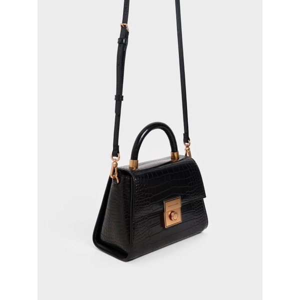 12.12 SALE | CK Croc Effect Structured Bag