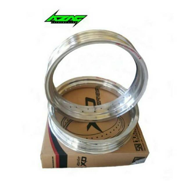 VELG V ROSSI SPRINT RING 17 HOLE 36 DEPAN BELAKANG WARNA SILVER