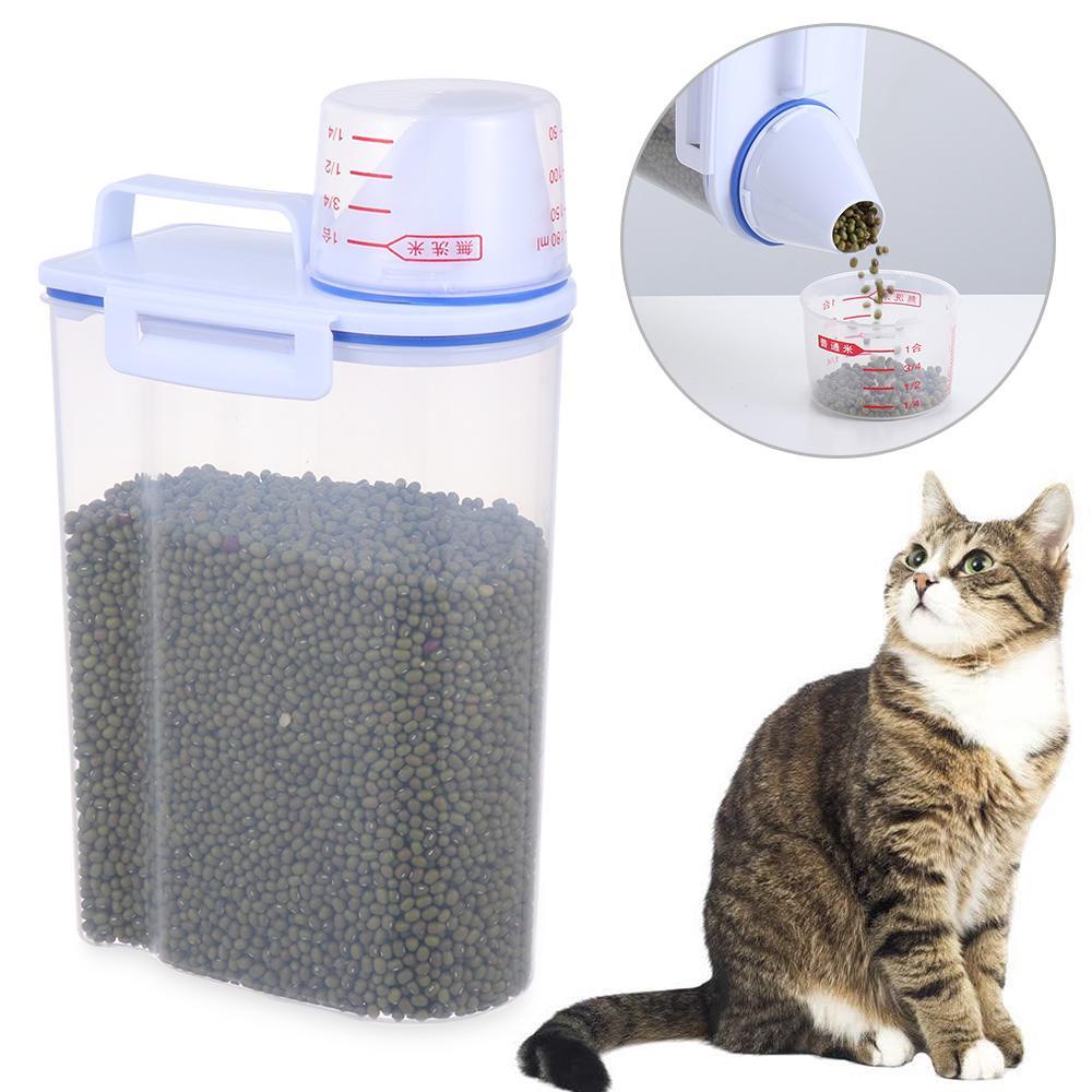 Solighter Cereal Container Pantry Gelas Ukur Kedap Udara Bin Pet Food Storage