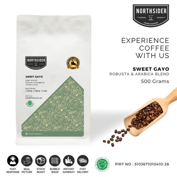 

BAYAR DITEMPAT BIJI KOPI ARABIKA SWEET GAYO BLEND - 500GR NORTHSIDER COFFEE BLEND /KOPI RUBE/KOPI KAPAL API/KOPI SLB/KOPI PEJUANG/KOPI BUBUK