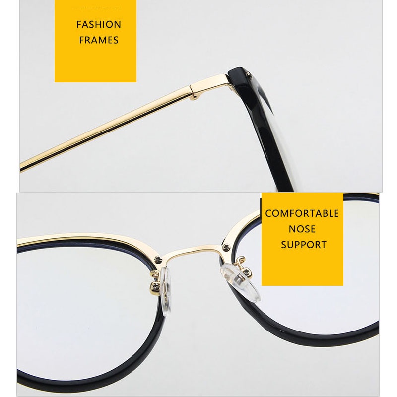 Kacamata Anti Radiasi Bentuk Bulat Untuk Wanita