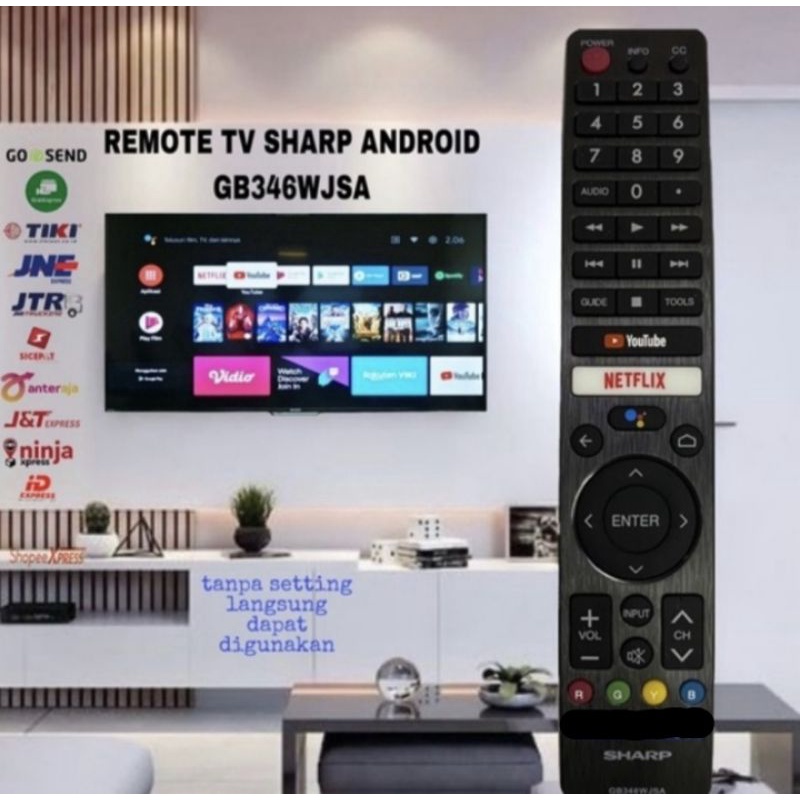 REMOT REMOTE TV SHARP SMART TV / SHARP ANDROID TV