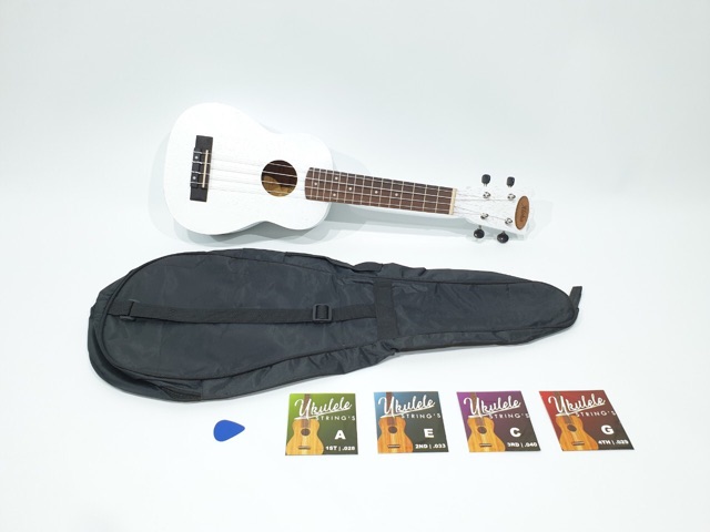 Ukulele Soprano Merk Aloha Seri AL-21 UK-21 Original Bonus Tas Senar Pick Senar 4 Ukuran 21 Inch