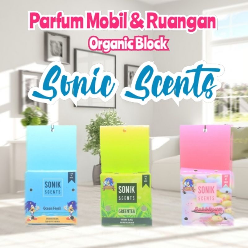 Parfum Mobil &amp; Ruangan Sonik Scents Organik Blok Paling Aman Harga Grosir